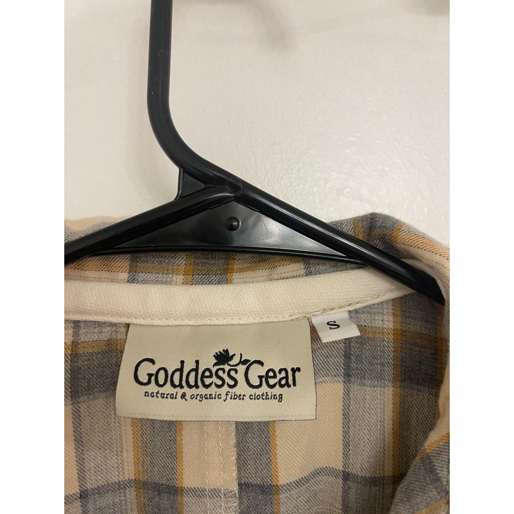 Goddess Gear Organic Fiber Clothing Boho Western Indie Gingham Plaid Dress - Picture 2 of 6